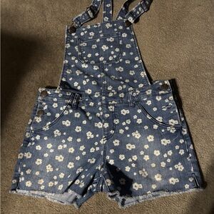 Cherokee Blue Floral Overalls